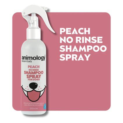 essentials peach no rinse shampoo spray 250ml